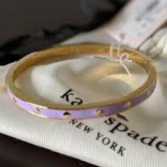 New Kate Spade Spot The Spade Enamel Hinged Bangle - Picture 4 of 8
